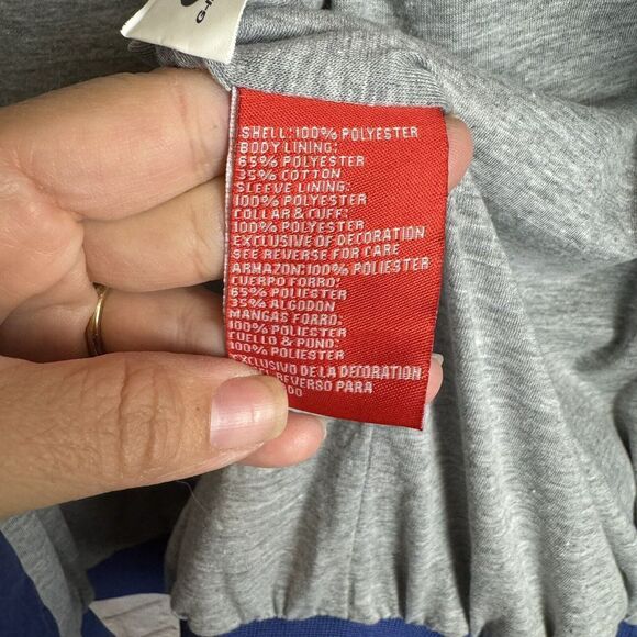 New York Giants NFL Blue Zip Front Jacket Three Time SUPERBOWL CHAMPS SZ Large - Picture 10 of 15